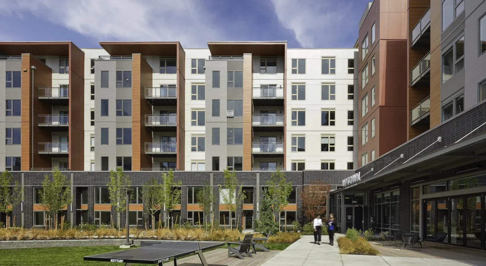 Exterior at Uptown at Kirkland Urban in Kirkland, WA.