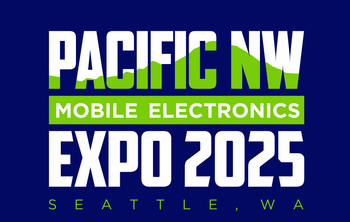 The logo for the pacific nw mobile electronics expo 2025