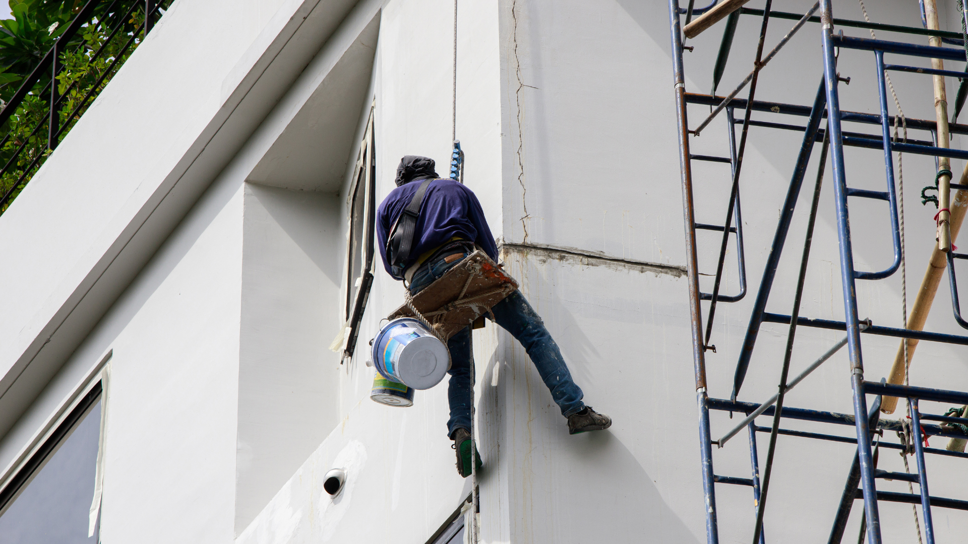 A house is being built in the middle of a forest