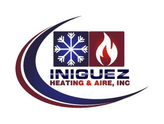 a logo for iniguez heating and aire inc