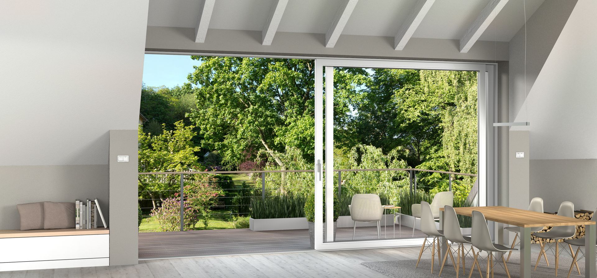 porta finestra in PVC scorrevole