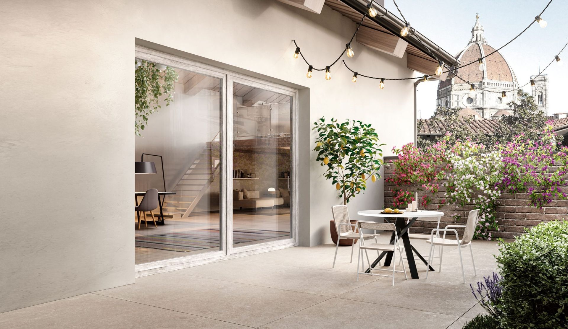 infisso in PVC porta finestra