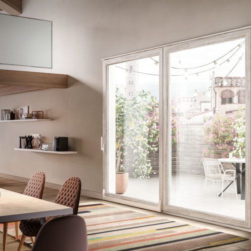 porta finestra in PVC scorrevole