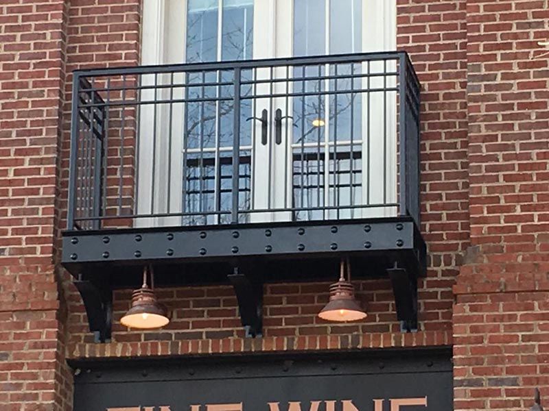 Brick Building with a Balcony