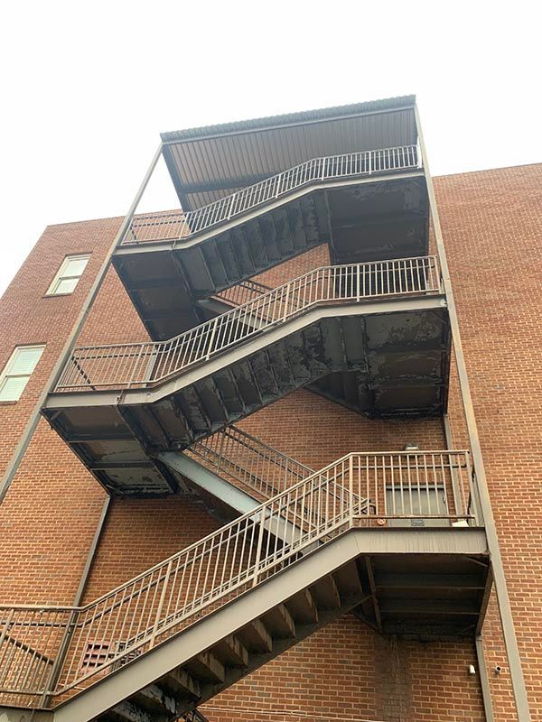 Before Building Stairs Painting