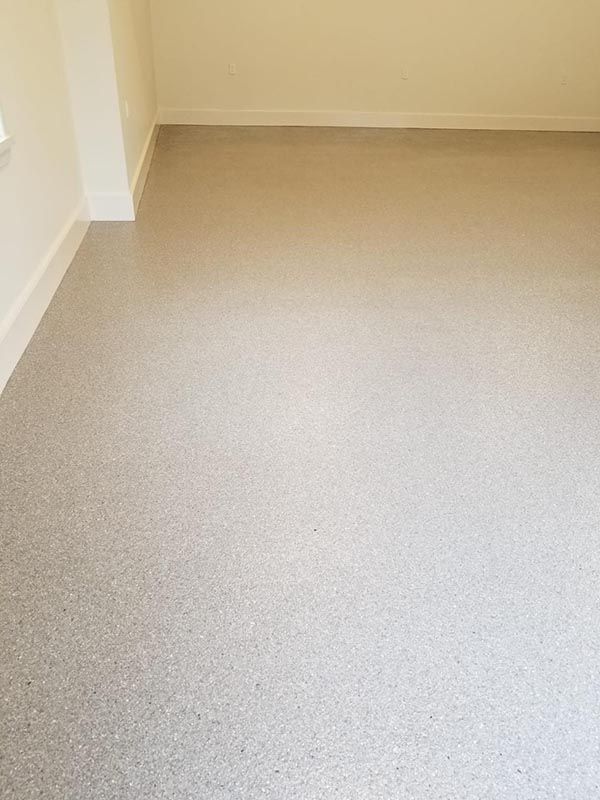 Room with a White Epoxy Floor