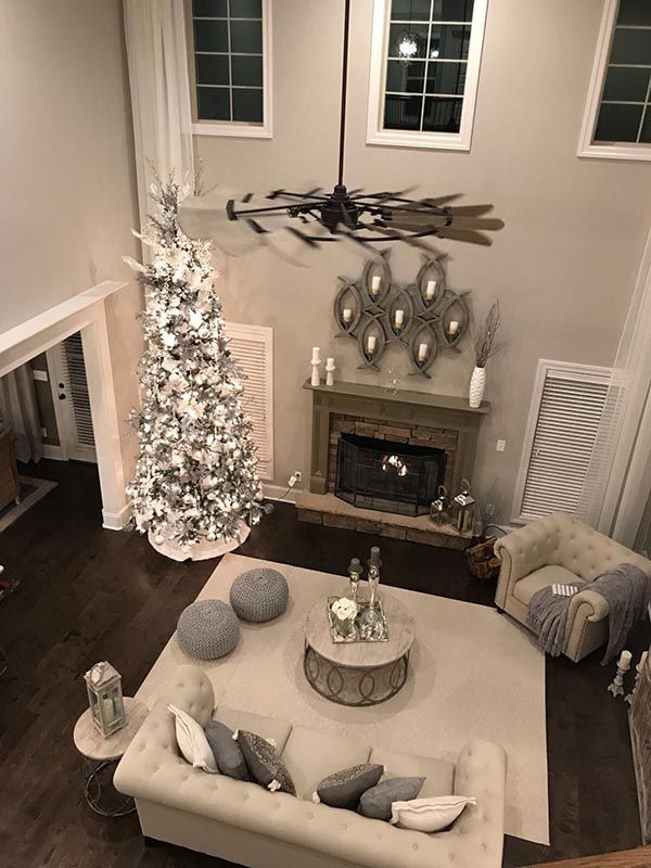 Living Room with Christmas Tree