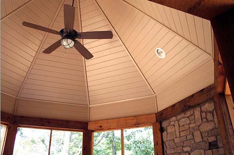 Room with Hanging Ceiling Fan
