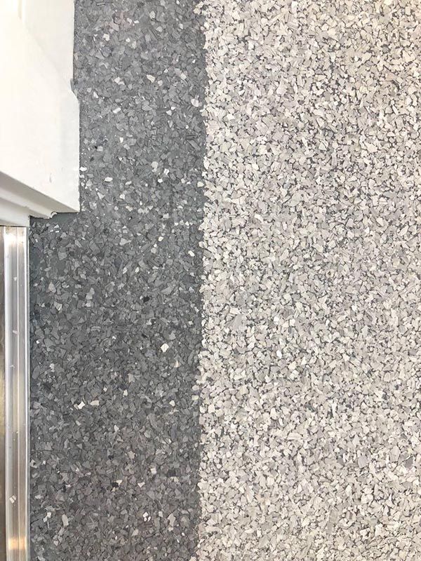 Dark and White Epoxy Floor
