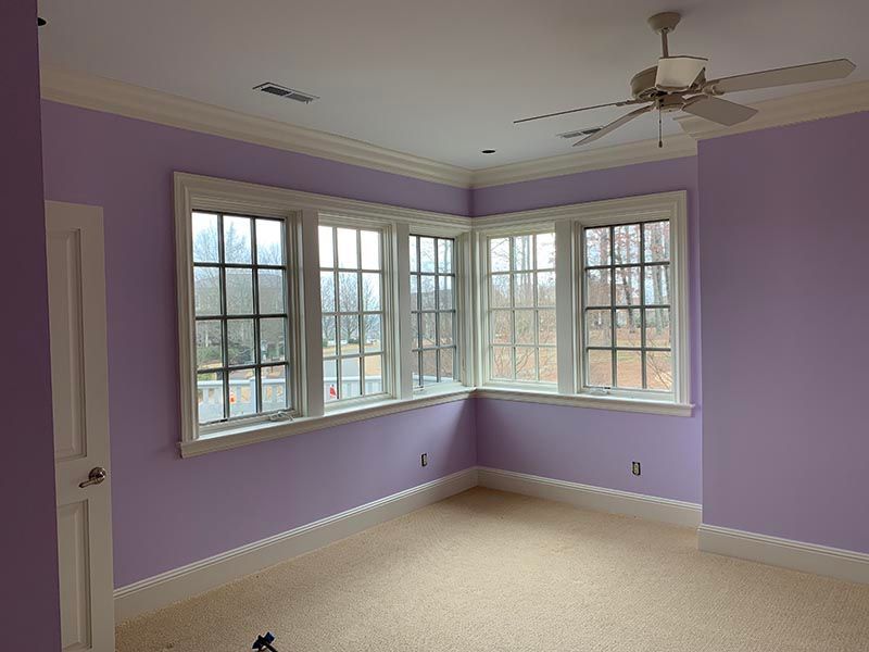 Purple Colored Wall Room