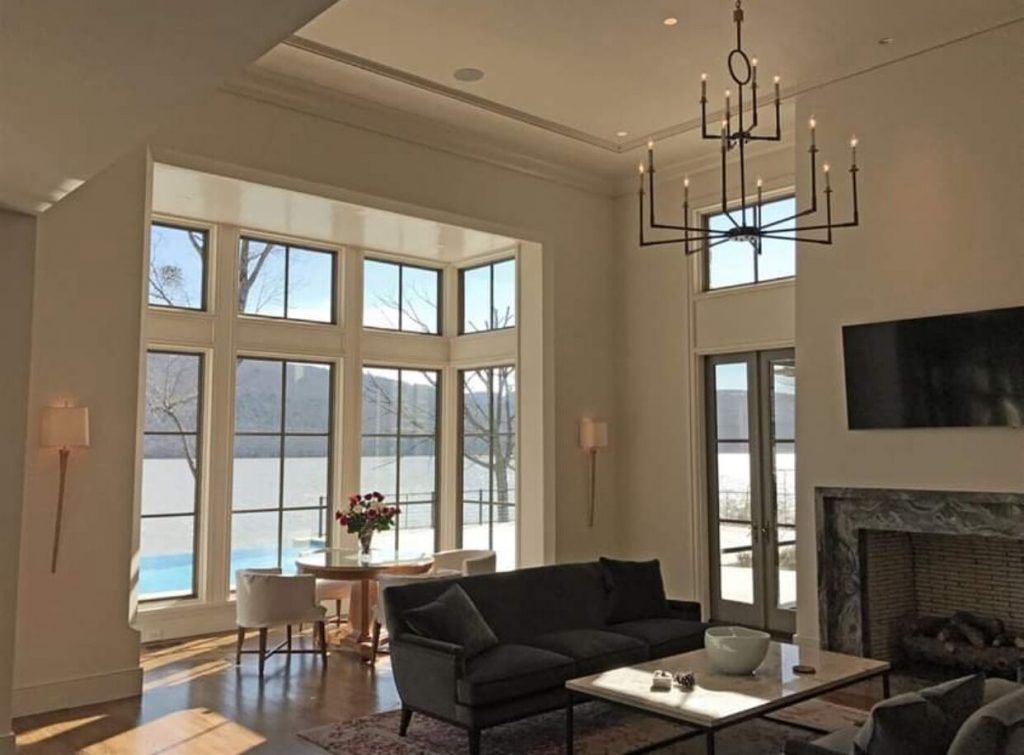 Living Room with a Fireplace