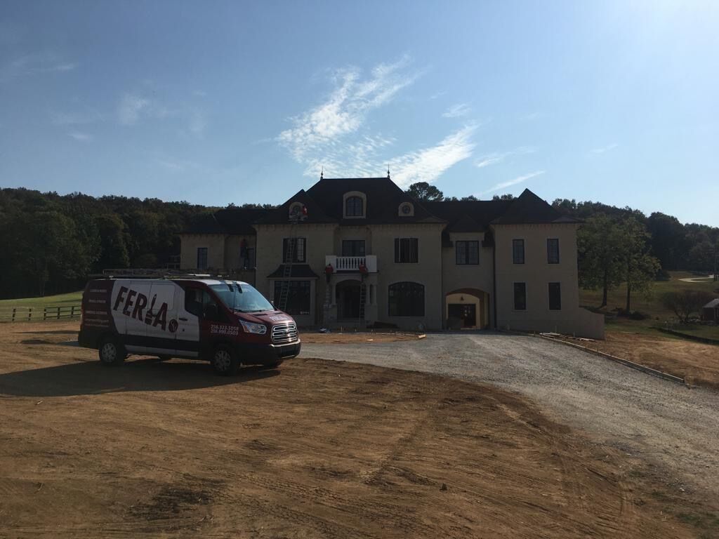 Van is Parked in Front of a House