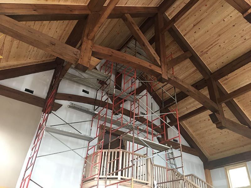 Scaffolding Inside the House