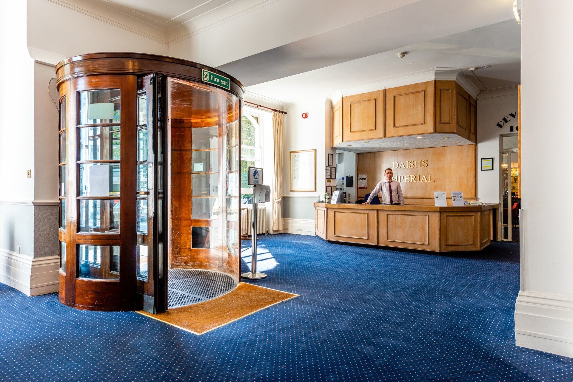 The lobby at the Imperial Hotel in Eastbourne