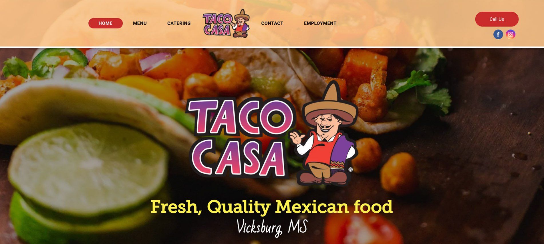 taco casa home page