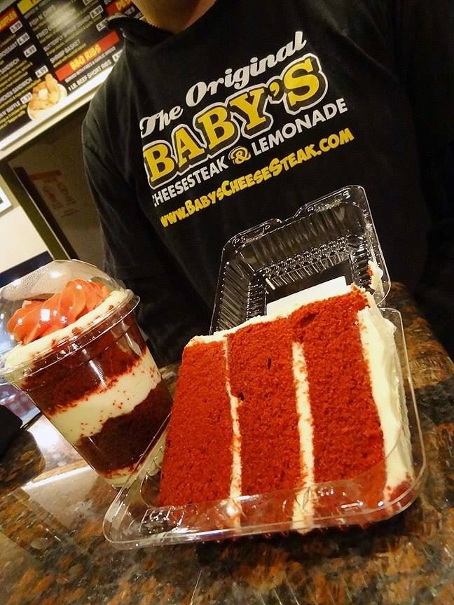 Staff With Drinks & Cake — Country Club Hills, IL — Baby’s Cheesesteak and Lemonade