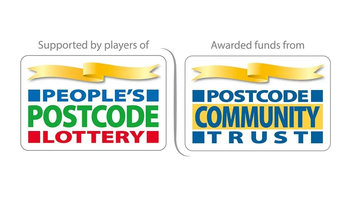 The postcode community trust logo is supported by players of the postcode lottery.