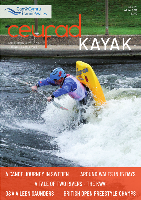 The cover of a magazine called ceucad kayak