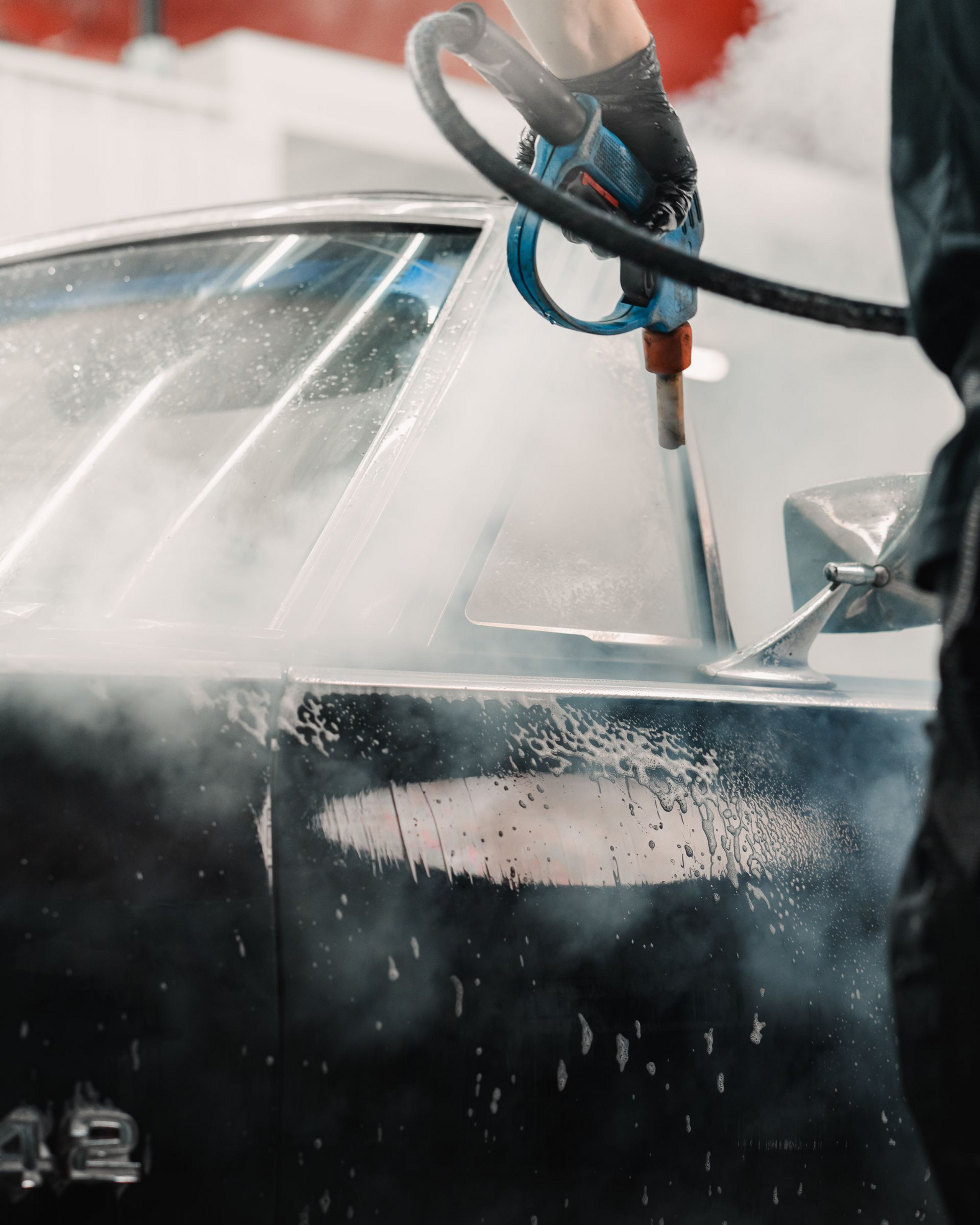 A close up of the rear end of a car