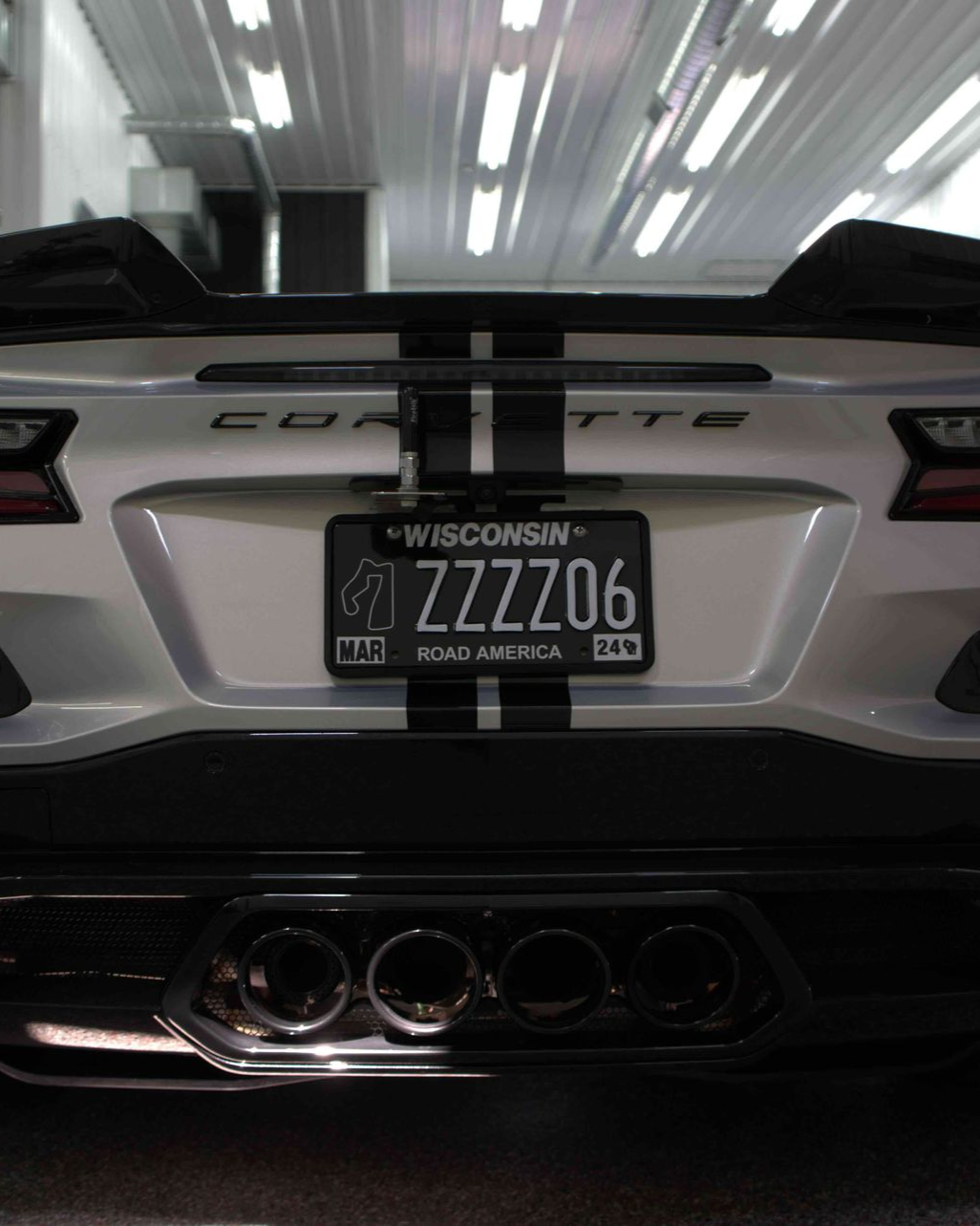 A close up of the rear end of a car