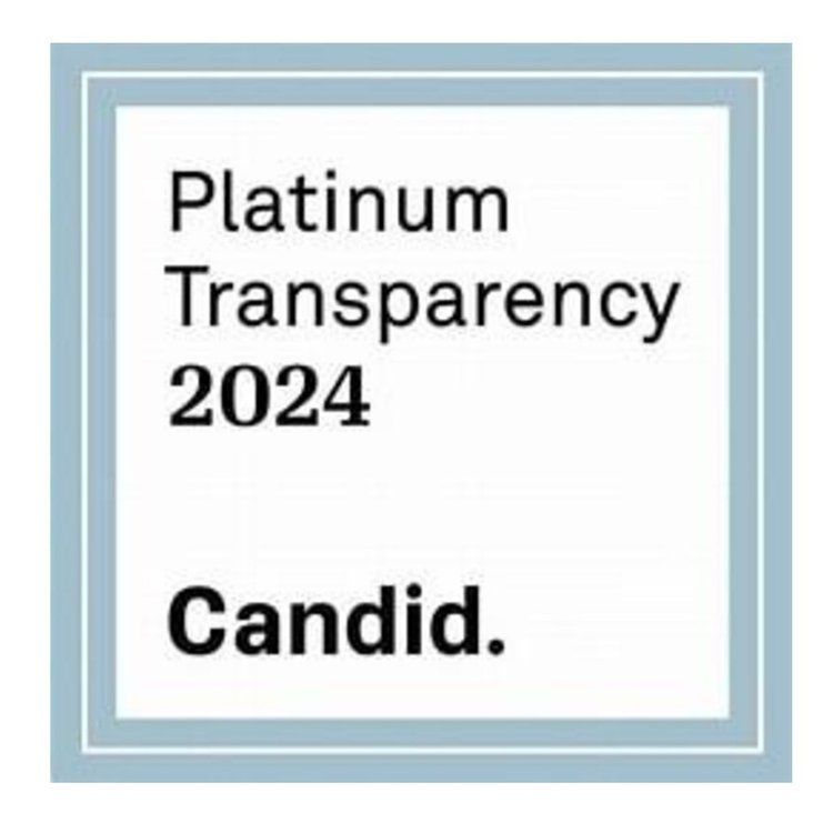 A logo for platinum transparency 2024 by candid.