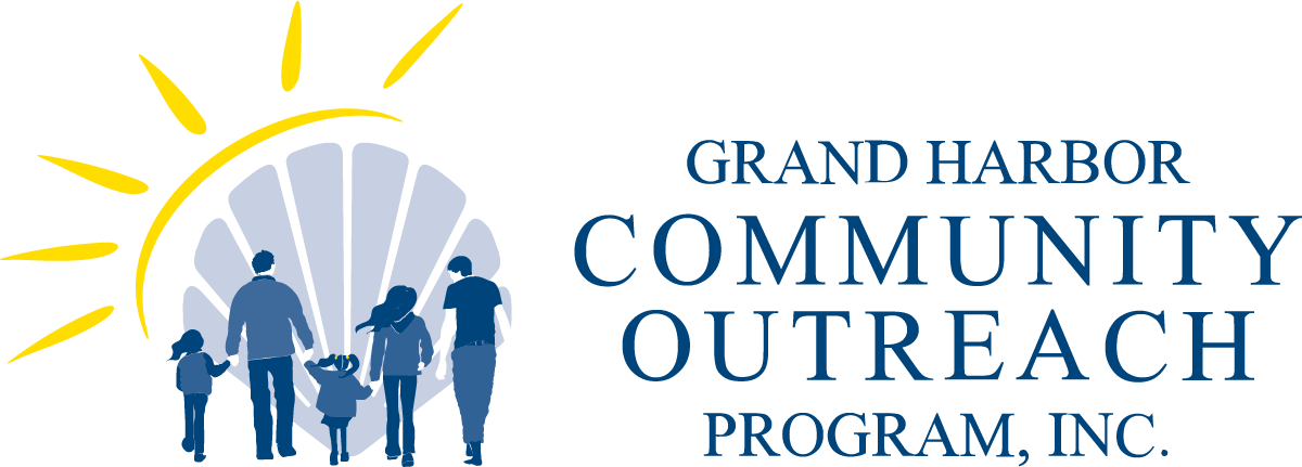 The logo for grand harbor community outreach program inc.