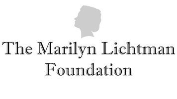 A logo for the marilyn lichtman foundation with a silhouette of a woman 's head.