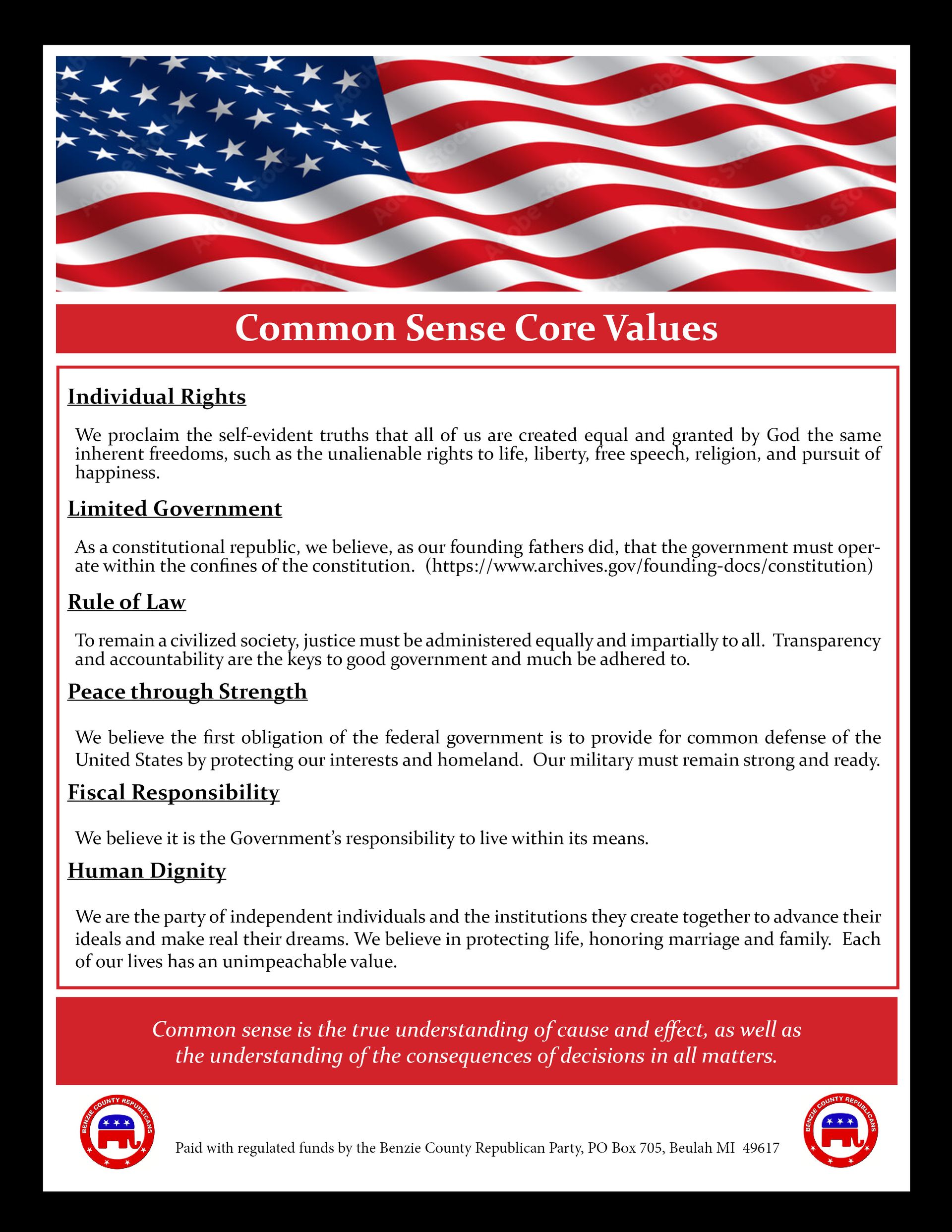 common sense core value