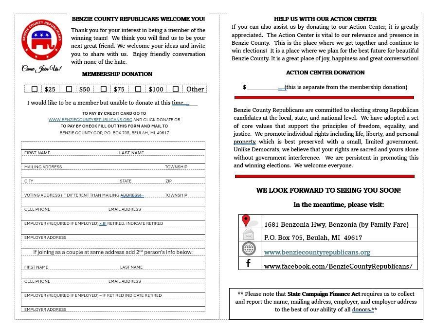 membership form