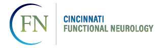 the logo for cincinnati functional neurology is blue and green