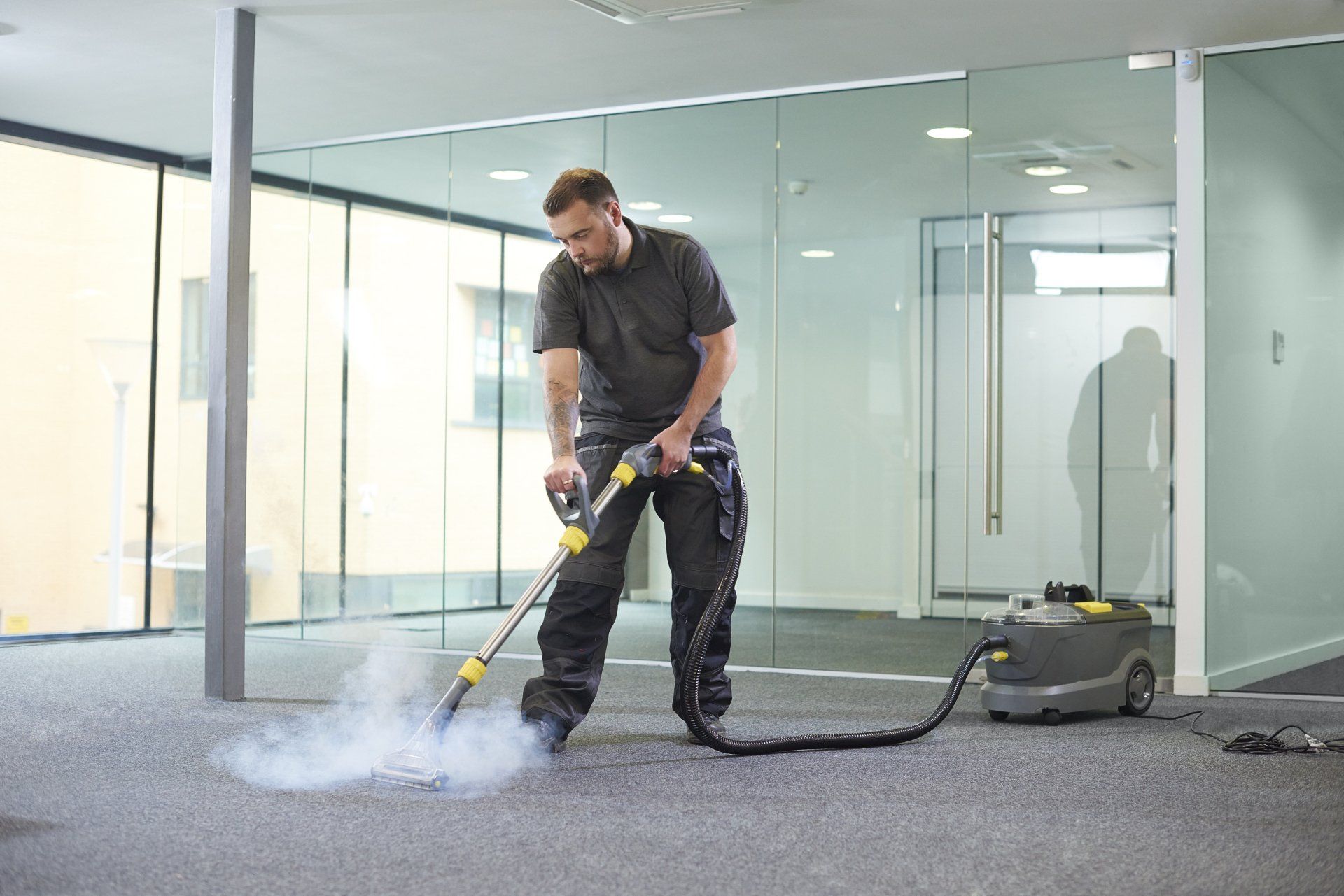 Steam cleaning the office carpet — Odessa, FL — Gator Cleaning Solutions