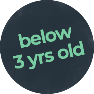 below 3 years old