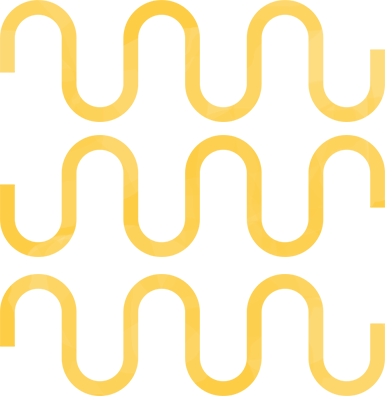 yellow wavy lines icon to symbolize fluency
