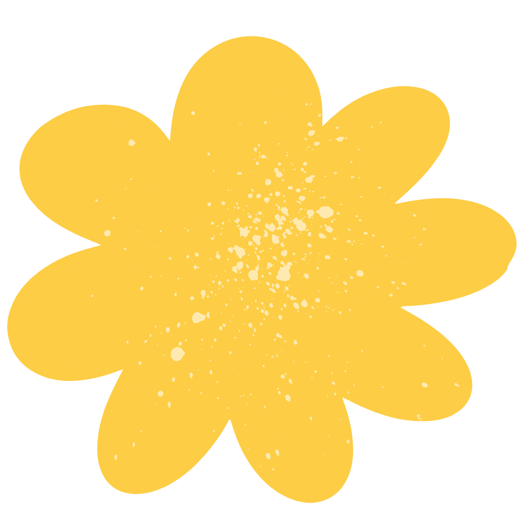 A yellow flower with white spots on a white background.