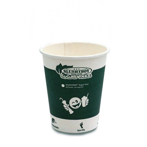grün/weiß 100 Stück/Beutel mit SLUSHYBOY-Logo Papier-Löffelhalme 