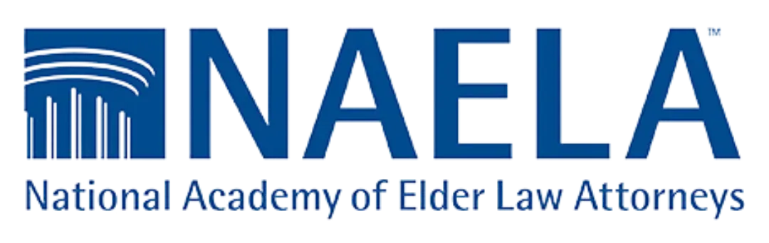 NAELA logo with blue text and pillar graphic; "National Academy of Elder Law Attorneys" below.