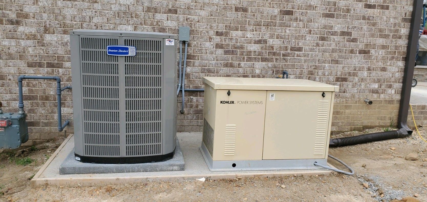 AC and generator installation from David Brown Heating & Cooling.