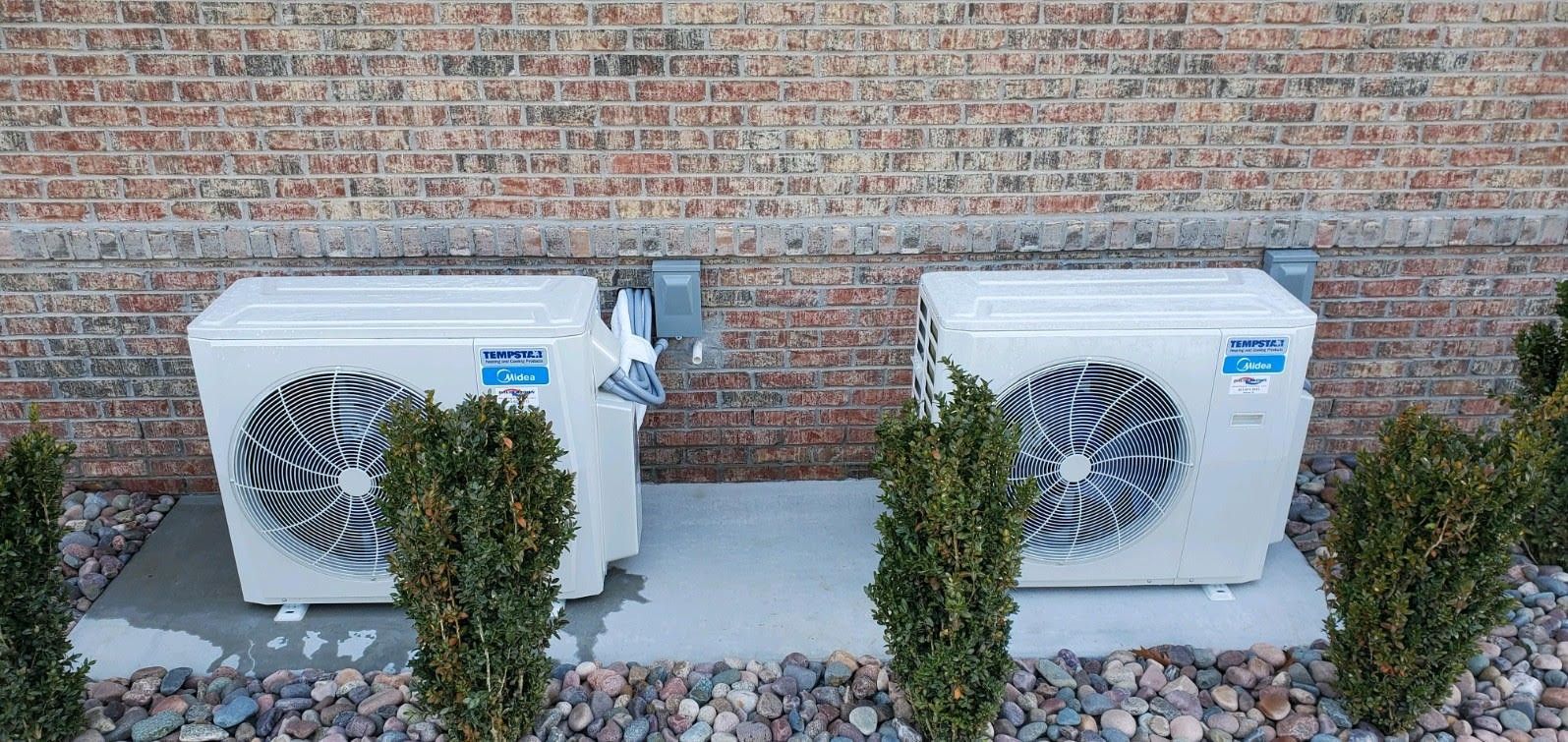 Ductless condensers installation from David Brown Heating & Cooling.