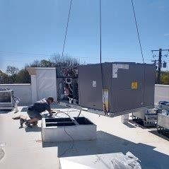 Commercial HVAC installation from David Brown Heating & Cooling.