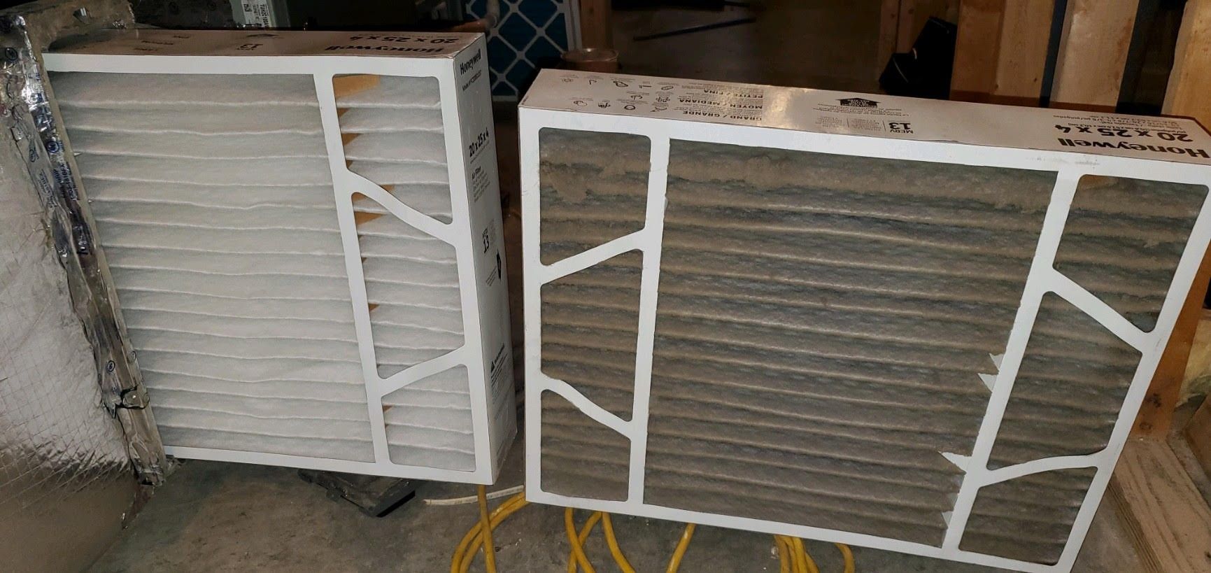 Air filtration replacement by David Brown Heating & Cooling.