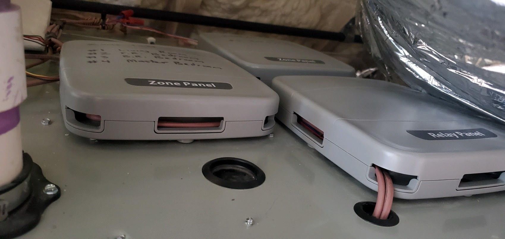 Zone system panel installation by David Brown Heating & Cooling.