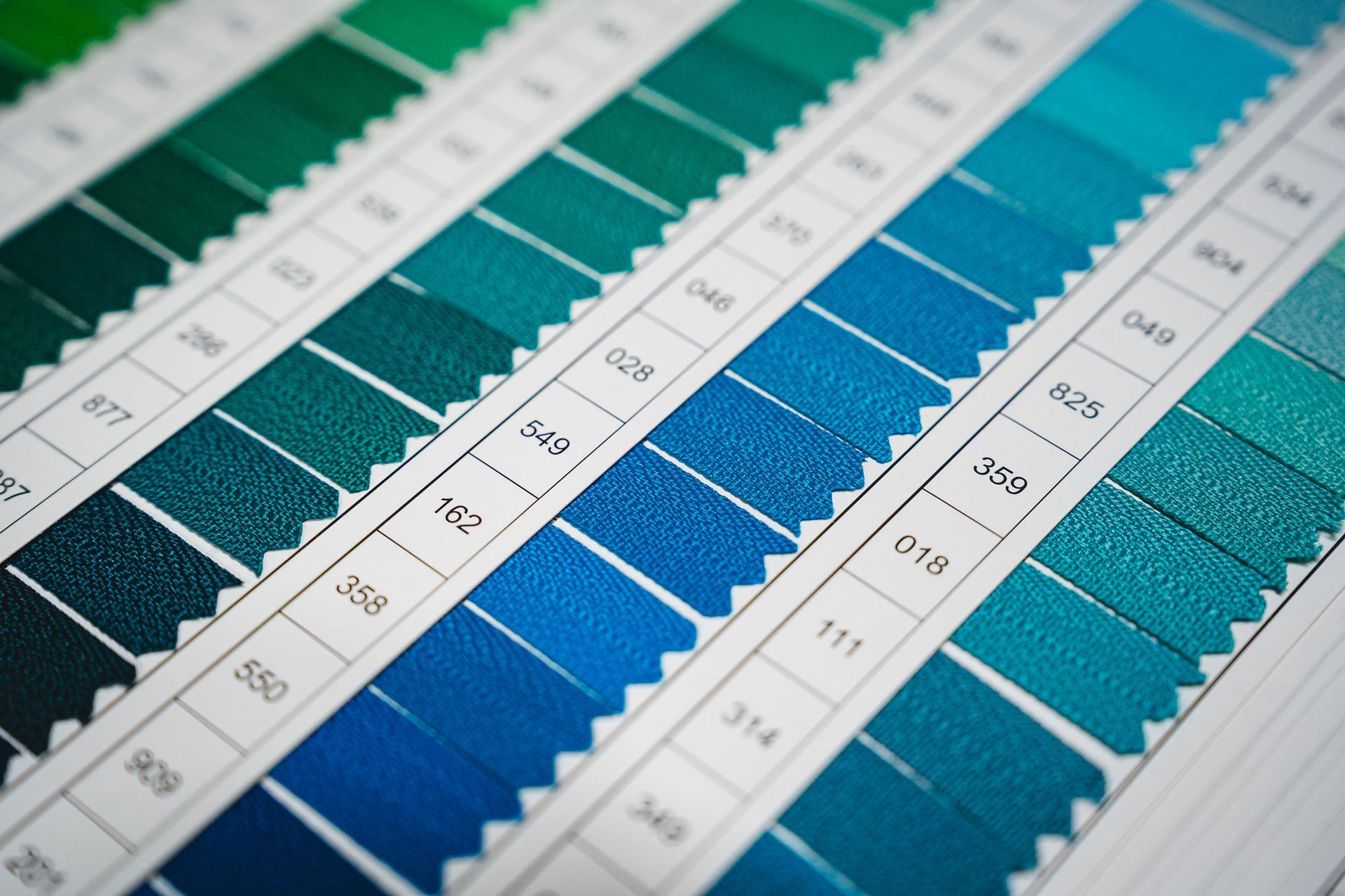 campionario colori per chiusure lampo