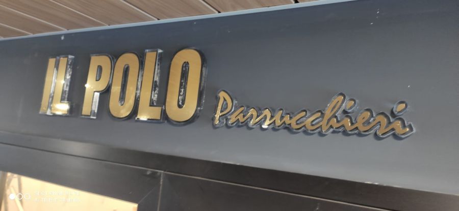 insegna scatolata parrucchieri