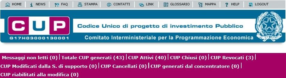 Immagine raffifgurante servizio web CUP