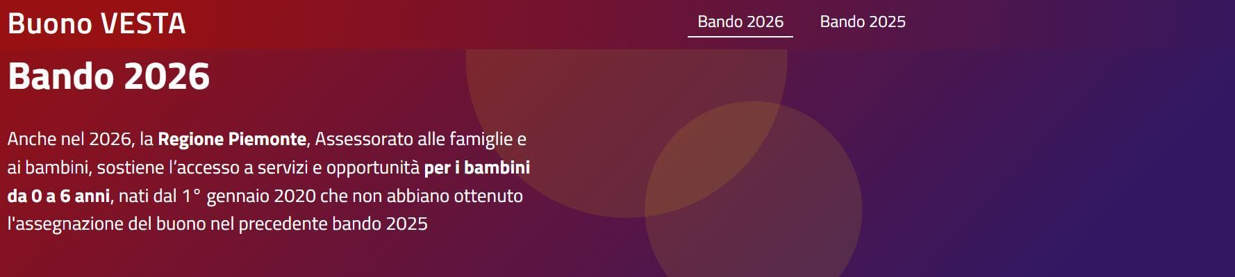 Il Buono Vesta è un nuovo voucher introdotto nel 2025 dalla Regione Piemonte per sostenere le famigl