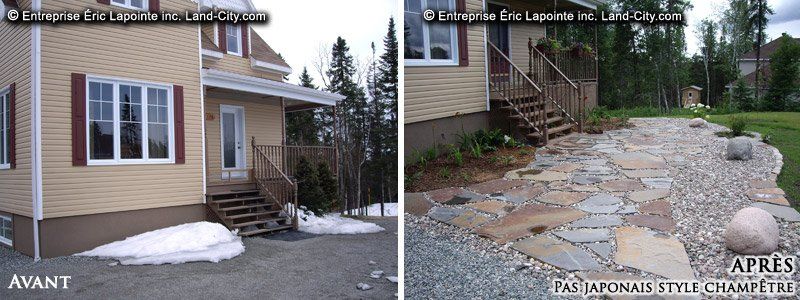 Une photo avant et après d une maison
