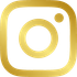 Ein goldenes Instagram-Logo auf weißem Hintergrund
