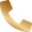 Ein goldenes Telefonsymbol auf weißem Hintergrund.