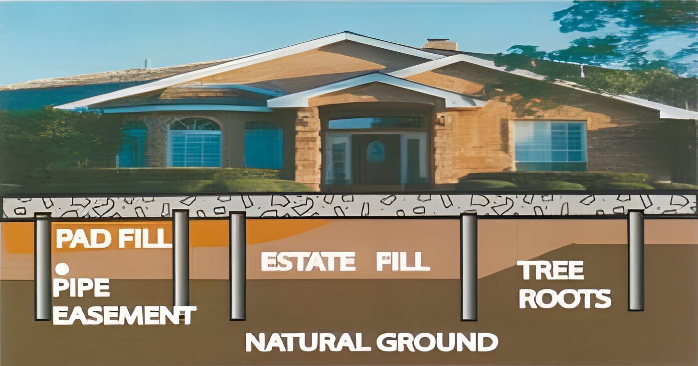 A Diagram of a House Showing the Natural Ground — Q-Pile Foundations in Noosa, QLD