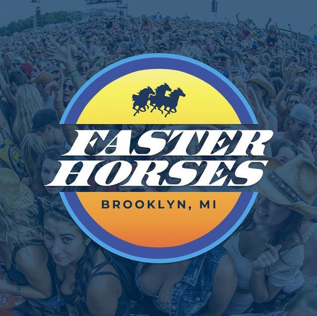 A logo for faster horses in brooklyn mi